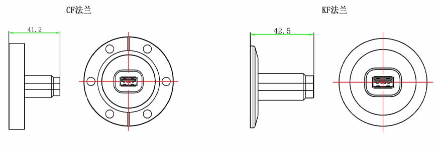 USB3.0E數(shù)據(jù)傳輸饋通尺寸